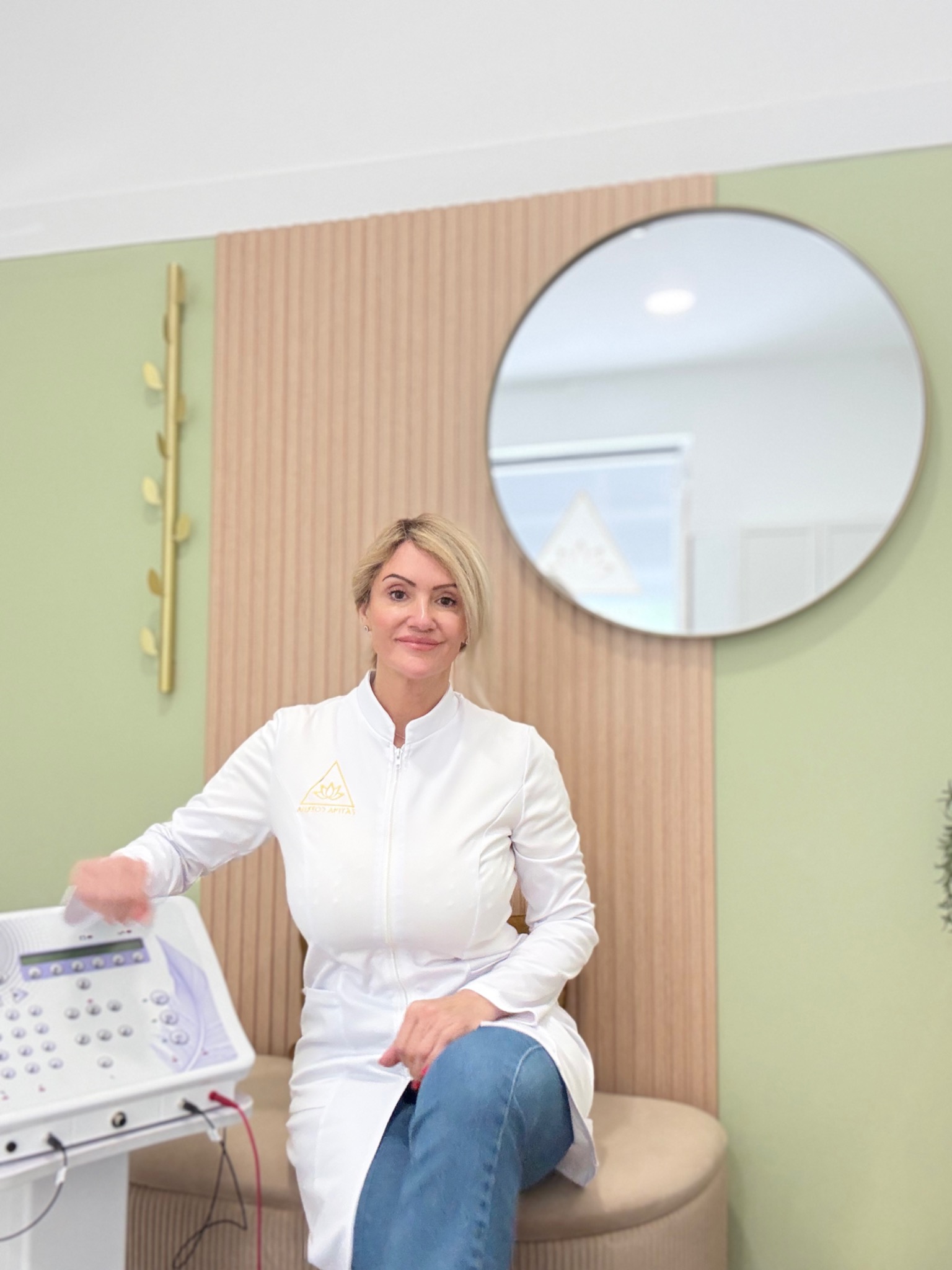 Fátima Correia no gabinete de estética